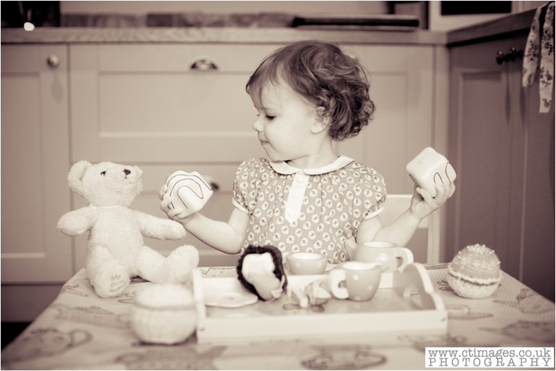 vintage childrens photo, tea party, teddy bears picnic, little girl,