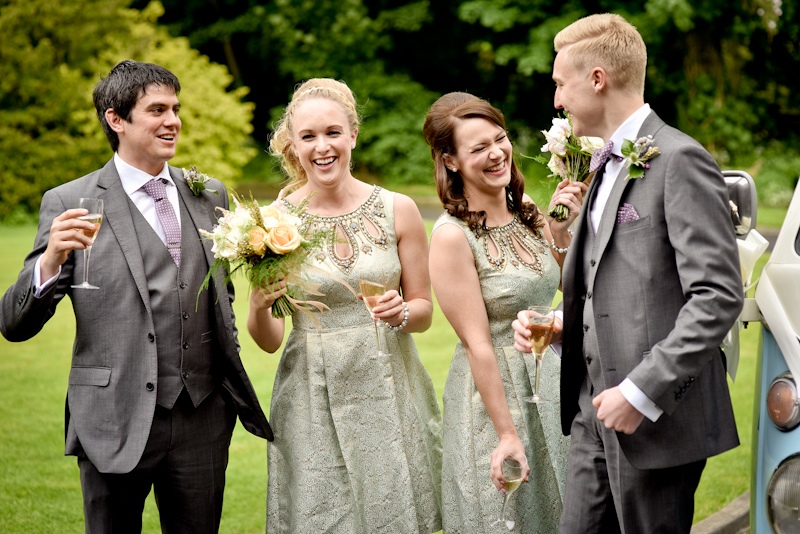 haigh hall wedding party photo