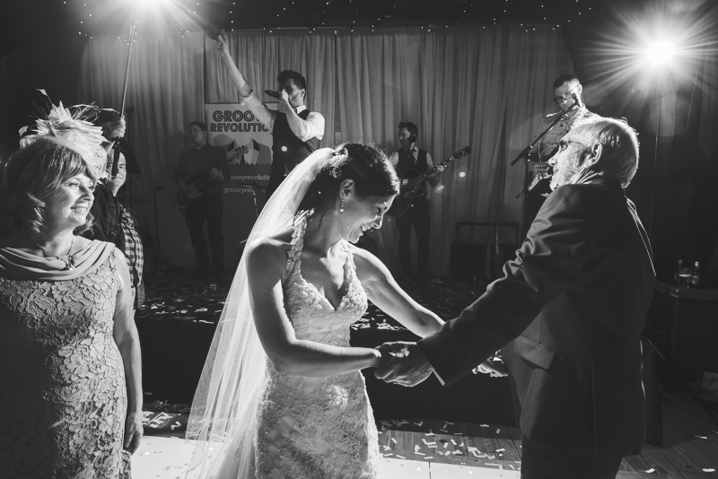 bride and father dancing at wedding